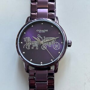 Coach Business Grand Watch 36mm Purple Face & Purple Breclet.